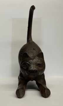 Cast Iron Cat Playing